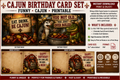 🦞 Cajun Birthday Card Set – Funny Printable Birthday Card (Instant Download)