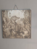 "Bayou Beats" Wood-Burned Art