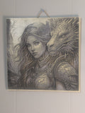 The Wyrm-Whisperer – Hand-Burned Fantasy Portrait Art