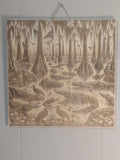 Gator Alley – Deep Swamp Wood-Burned Wall Art