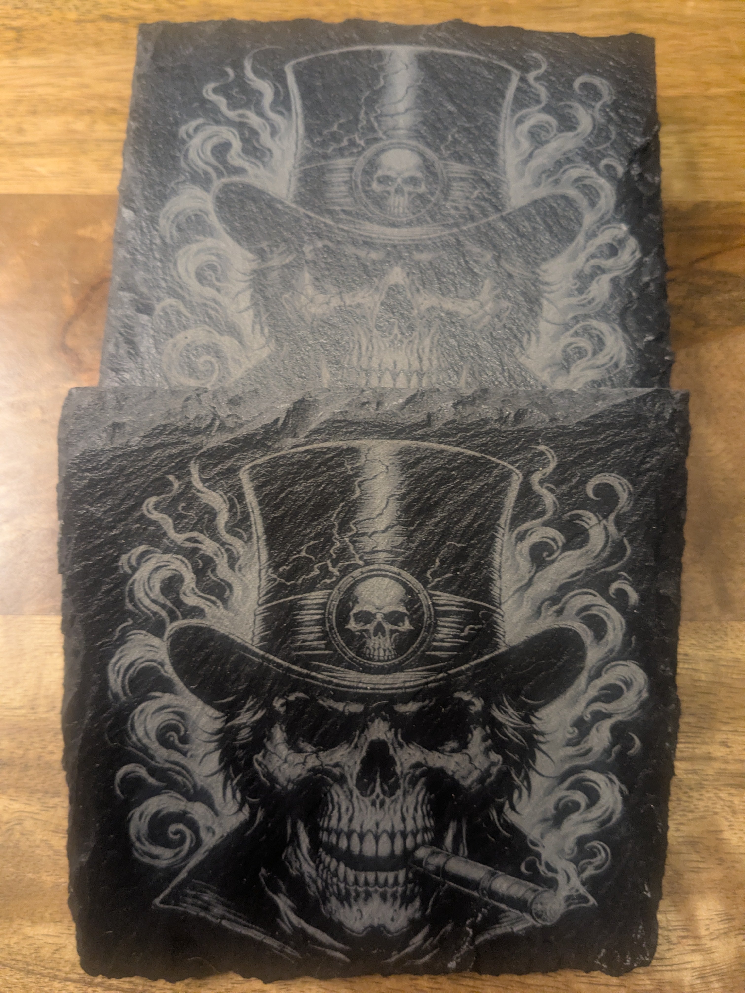 The Voodoo King – Etched Slate Coaster Set