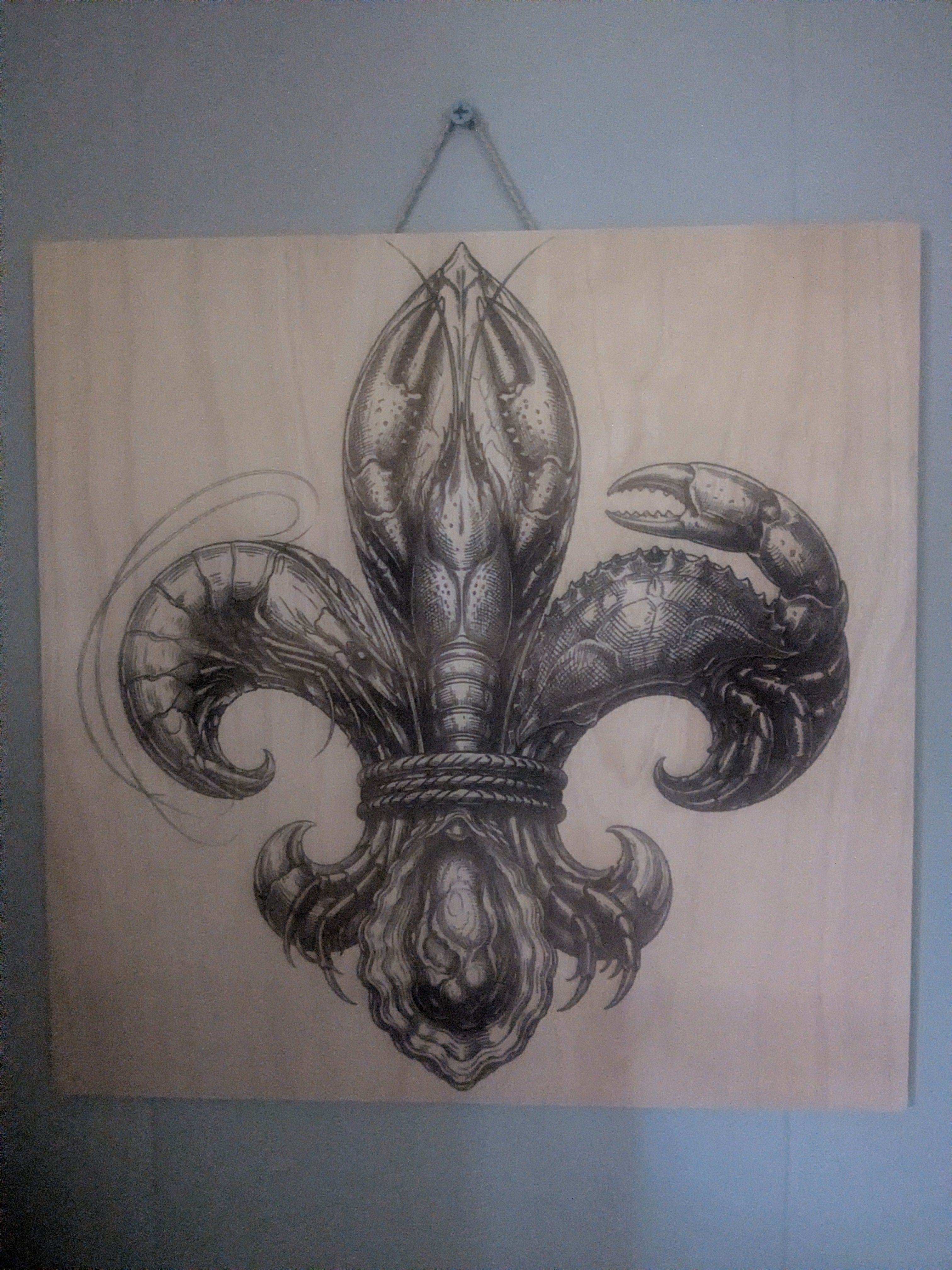 Cajun Seafood Fleur-de-Lis Wall Art