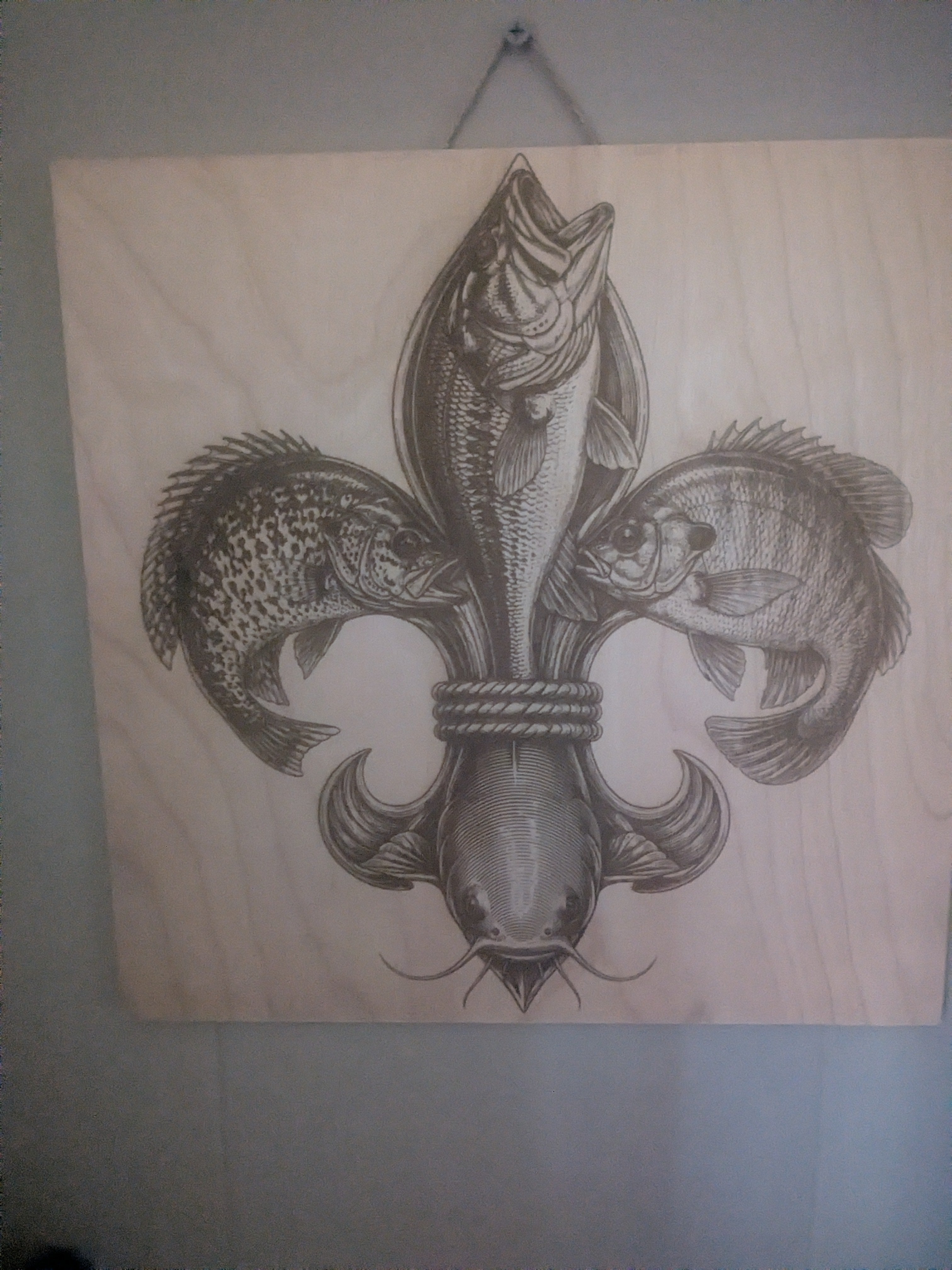 Cajun Fish Fleur-de-Lis Wall Art