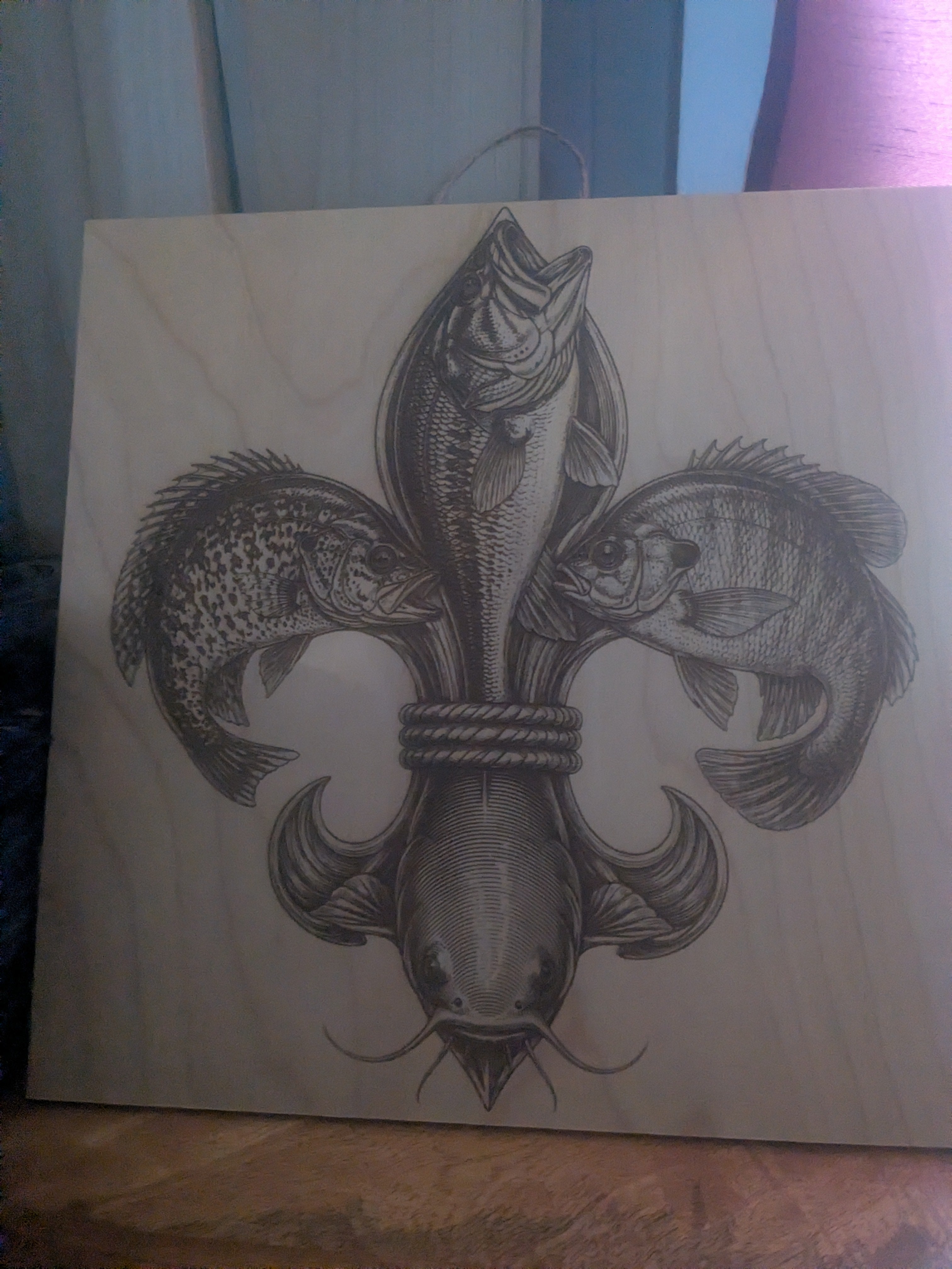 Cajun Fish Fleur-de-Lis Wall Art