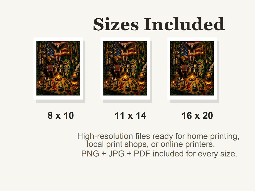 Cajun Bayou Jam Printable Wall Art - Digital Download