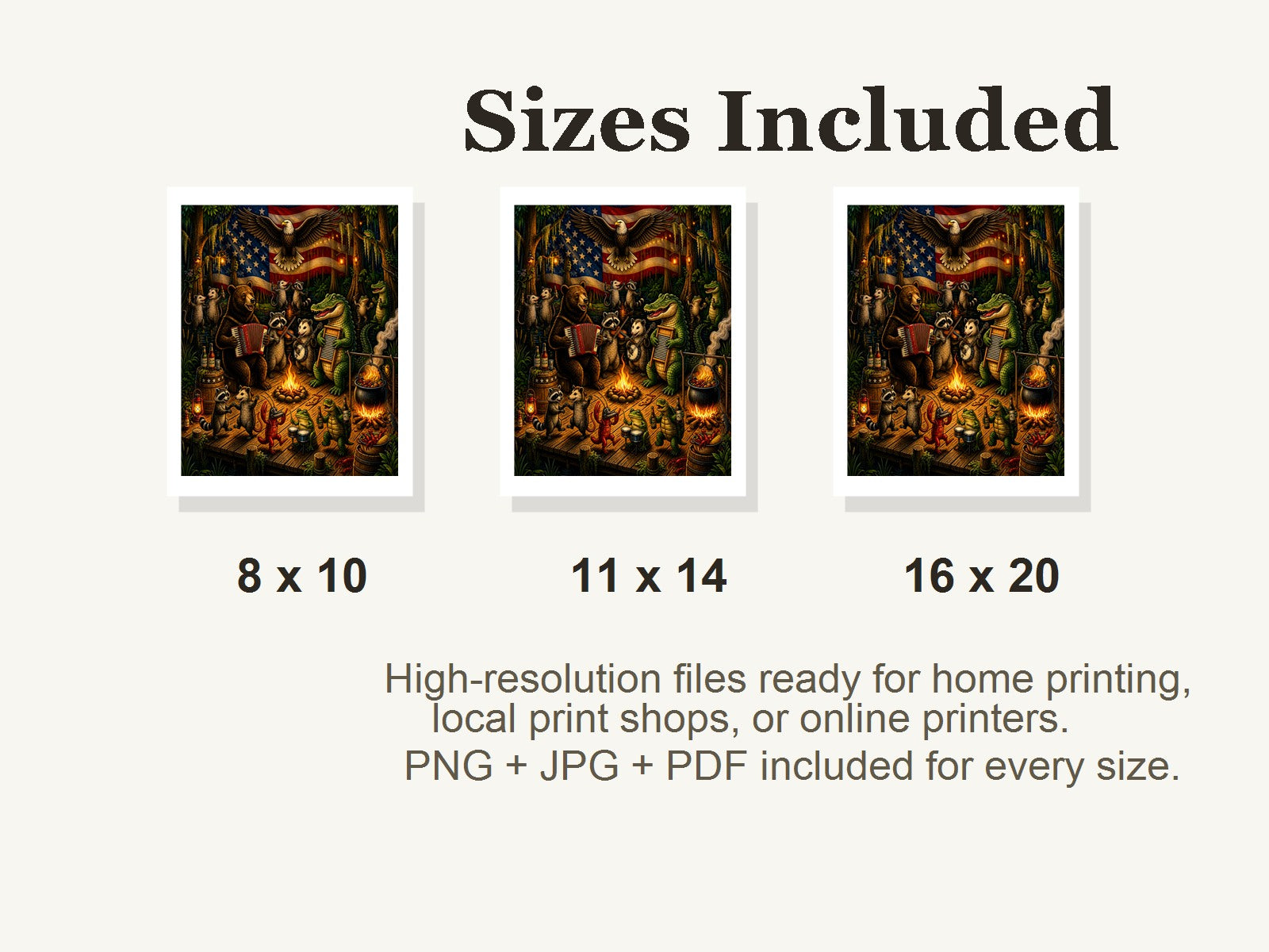 Cajun Bayou Jam Printable Wall Art - Digital Download