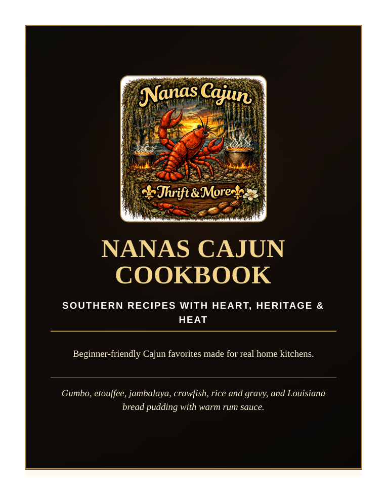 Nana’s Cajun Cookbook Volume 1- Digital Download