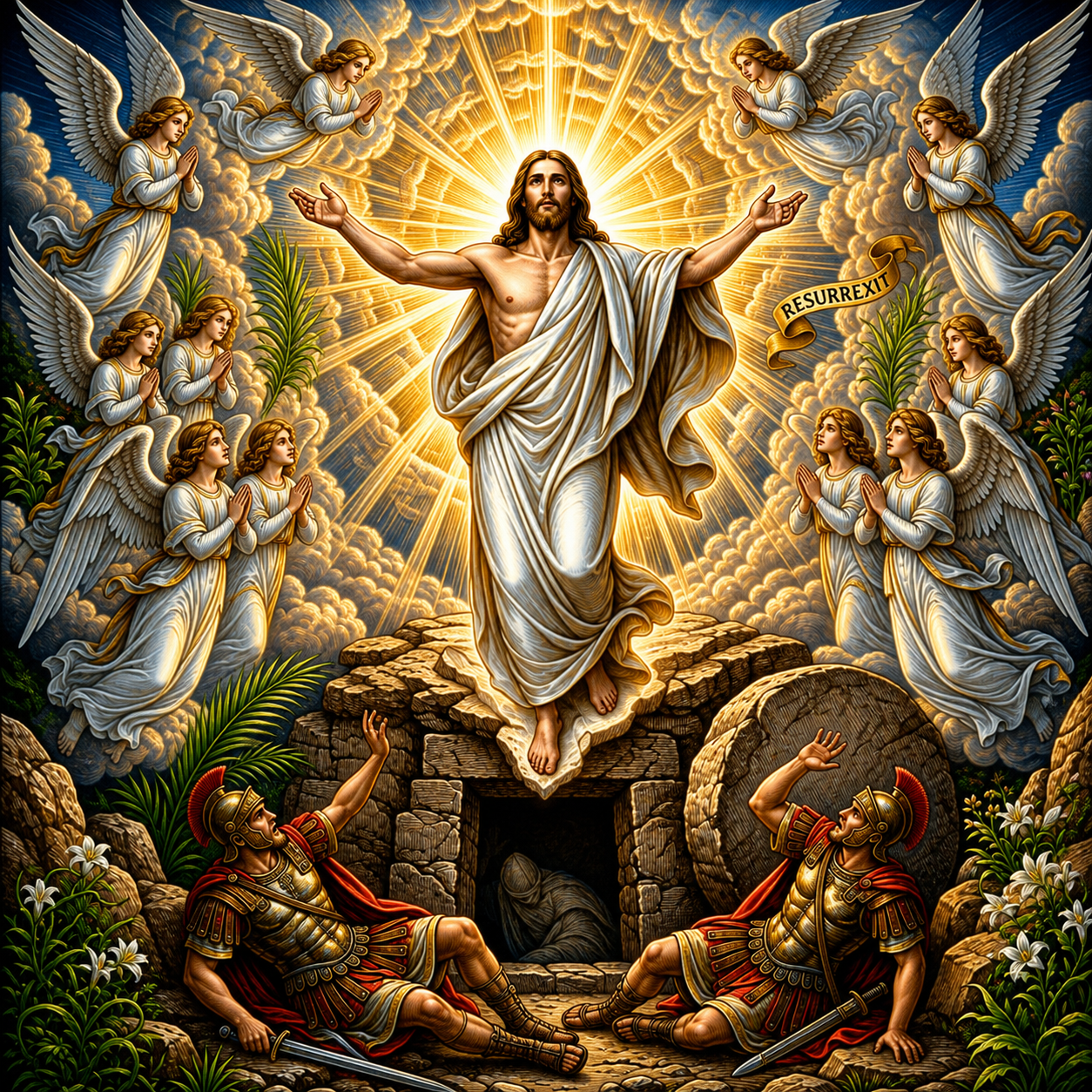 Resurrection Wall Art | Jesus Christ Rising | Christian Faith Print | Religious Decor | Instant Download